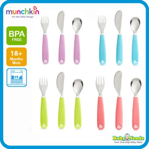 Munchkin Splash Toddler Fork, Knife & Spoon Set