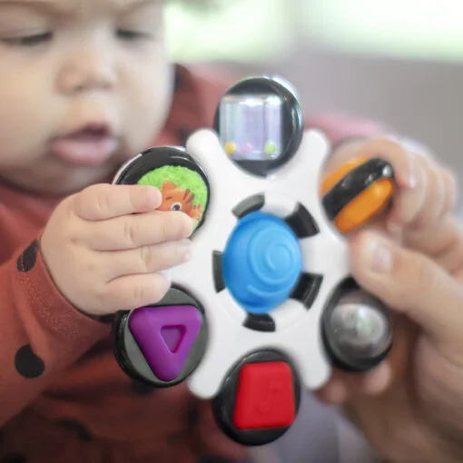 Baby Einstein Curiosity Clutch Fidget Sensory Toy and Pop It Rattle - Image 7