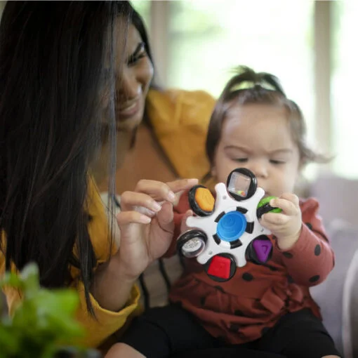 Baby Einstein Curiosity Clutch Fidget Sensory Toy and Pop It Rattle - Image 6