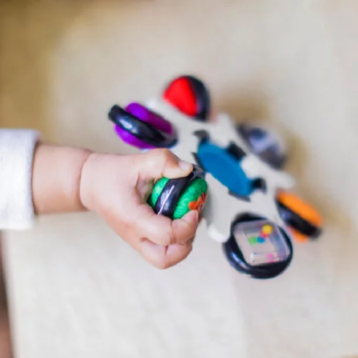 Baby Einstein Curiosity Clutch Fidget Sensory Toy and Pop It Rattle - Image 5