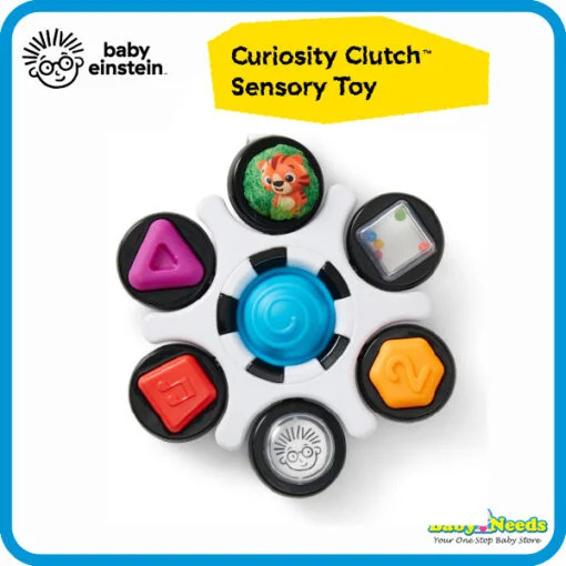 Baby Einstein Curiosity Clutch Fidget Sensory Toy and Pop It Rattle