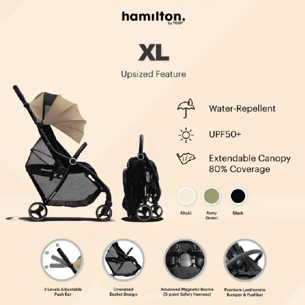 Hamilton Series XL Magic Fold Baby Stroller - Image 2