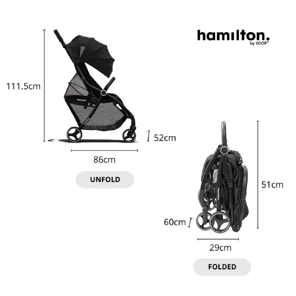 Hamilton Series XL Magic Fold Baby Stroller - Image 5