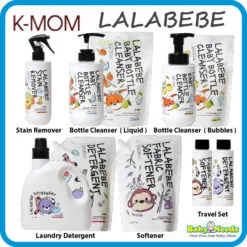 K-Mom Lalabebe Laundry Detergent/ Softener /Bottle Cleanser Bubbles Liquid/Stain Remover