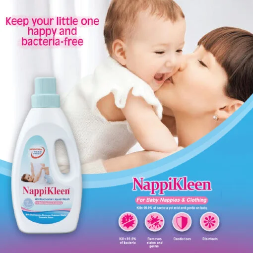 Nappikleen Newborn Baby Anti-Bacterial Detergent Liquid Cloth Wash - Image 6
