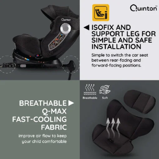 Quinton One Spin + 360 Safety Baby Car Seat (0 - 12 Years Old) - Image 3