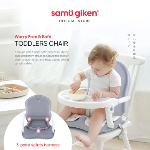 Samu Giken Baby Booster Seat Foldable Feeding Baby Chair Model: BBC-7003 - Image 3