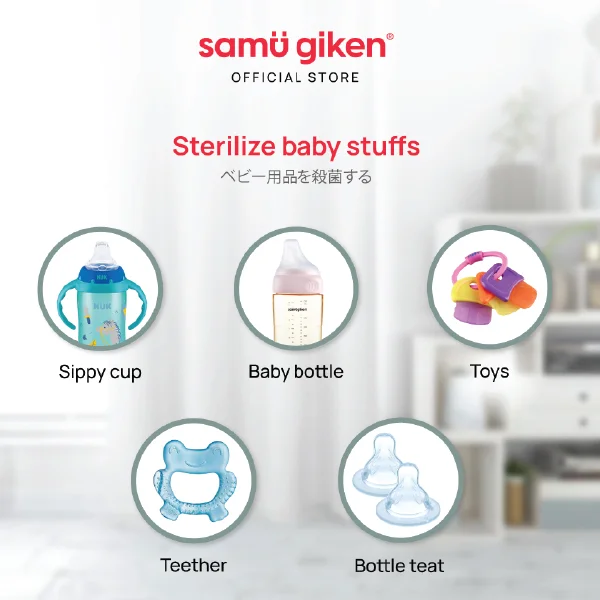 Samu Giken Baby Bottles Sterilizer & Steamer Model: BS-2L5B(GREY) - Image 3