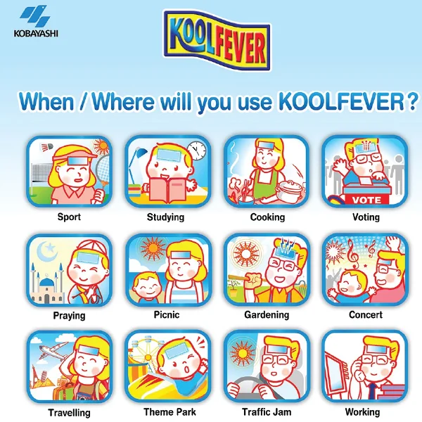 KoolFever Body Heat Cooling Patch Gel Sheet for Baby Children - Image 3