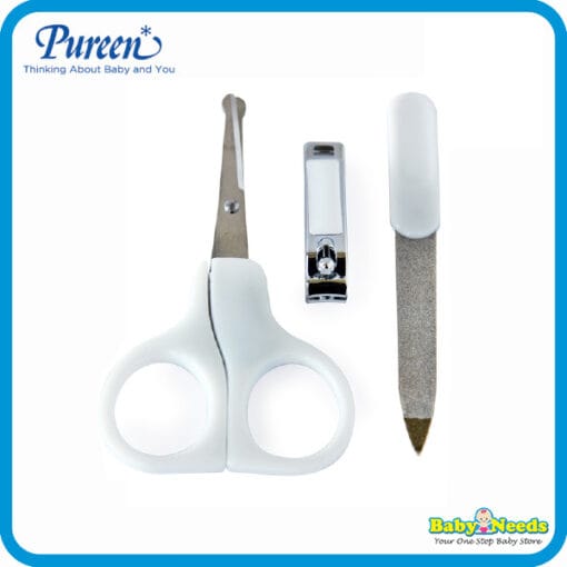 Pureen Baby Manicure Set (Scissors/Nail Clippers/Nail File) - Image 2