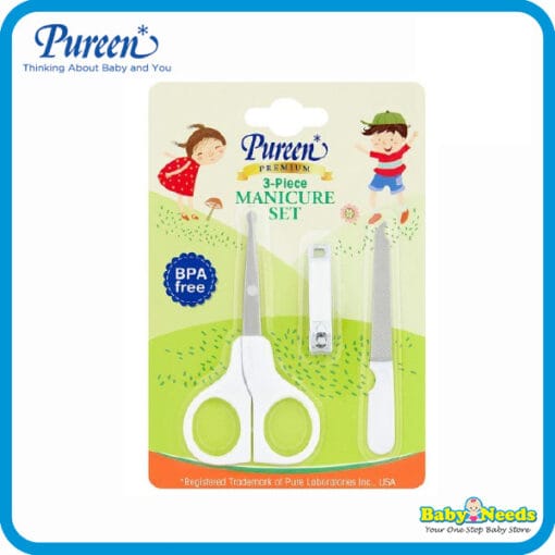 Pureen Baby Manicure Set (Scissors/Nail Clippers/Nail File)