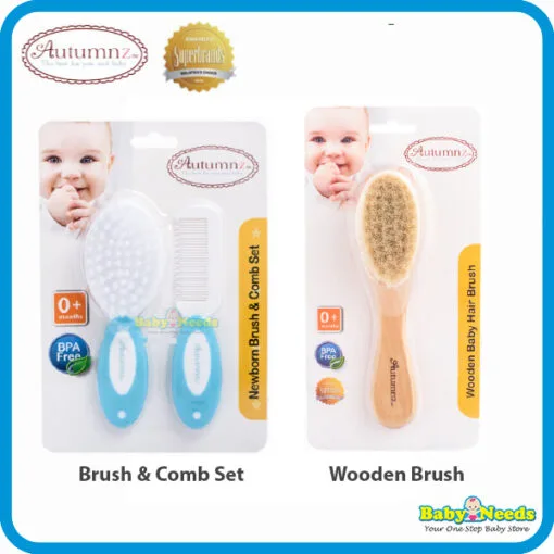 Autumnz Newborn Baby Hair Brush & Comb Set