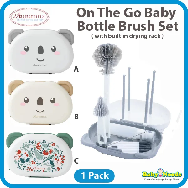 Autumnz On The Go Travel Baby Bottle Brush Set