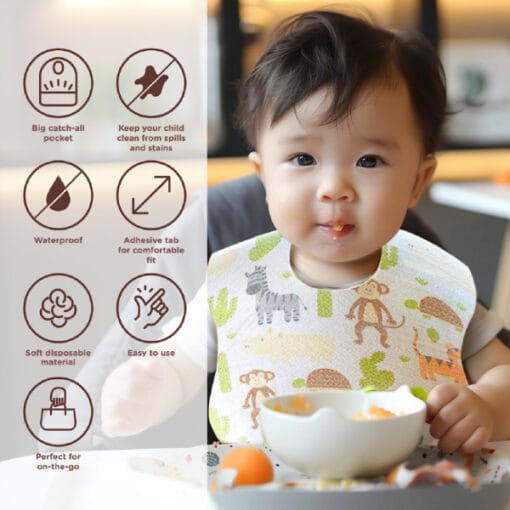 Autumnz Disposable Baby Bibs (6pcs/pack) - Image 2