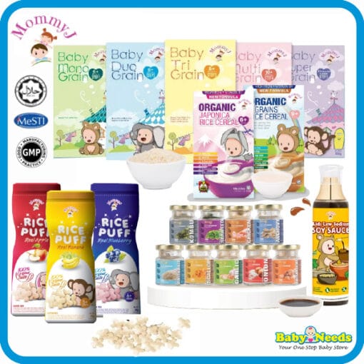 MommyJ Organic Baby Kids Toddler Rice/ Food Powder/Puff/Cereal
