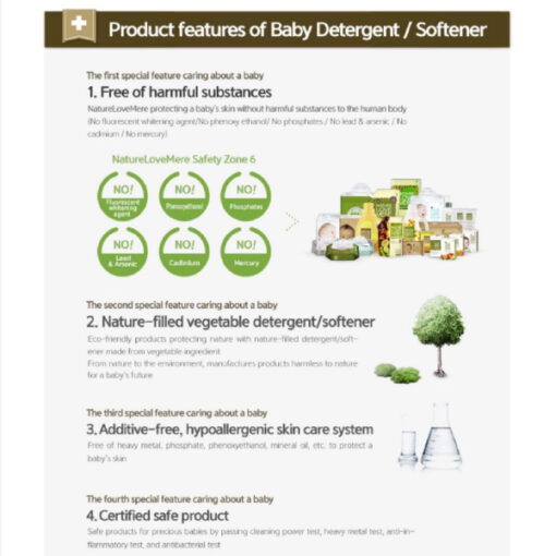 Nature Love Mere Baby Laundry Detergent/Softener/Stain Remover/Washing Machine Cleaner - Image 6