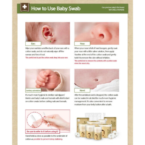 Nature Love Mere Baby Wipes/Cotton Swab/Tooth Wipes - Image 2