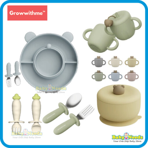 Growwithme Baby Silicone Plate/Bowl/Spoon/Cup