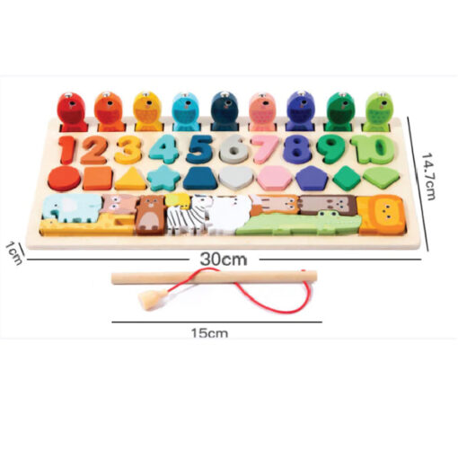 Baby Toys Montessori Multi-Functional Educational Wooden Board - Image 3