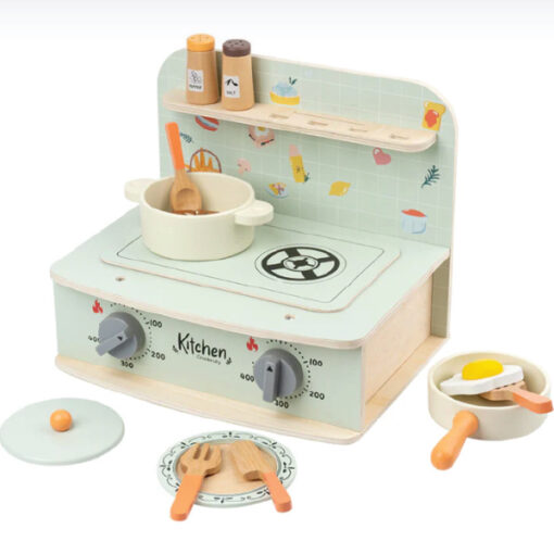 Baby Toys Premium Wooden Kitchen Play Set With Sound Effect - Image 2