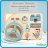 Baby Toys Montessori Interactive Busy Board - Wooden Steering Wheel