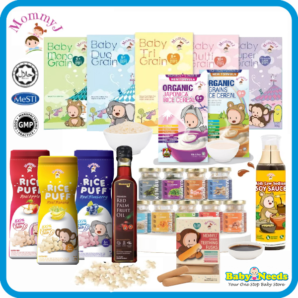 MommyJ Organic Baby Kids Toddler Rice/ Food Powder/Puff/Cereal