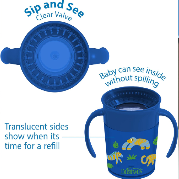 Dr Brown's Milestone Cheers360 Baby Kids Drinking Cup 7oz/ 200ml - Image 3