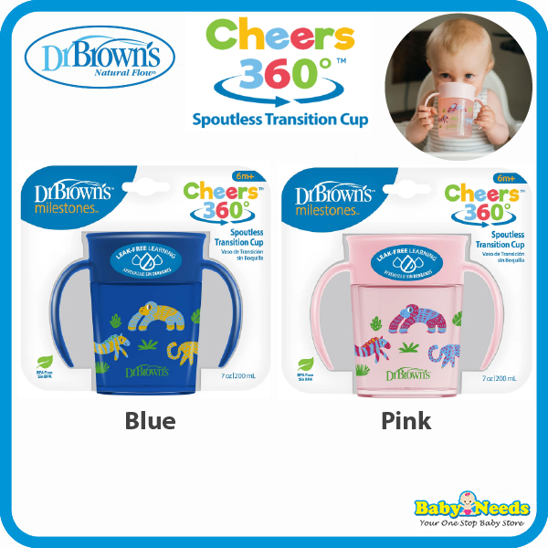 Dr Brown's Milestone Cheers360 Baby Kids Drinking Cup 7oz/ 200ml