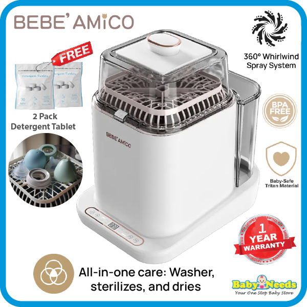 Bebe Amico Smart 4-in-1 Baby Bottle Washer (Milk Bottle Washing Machine)