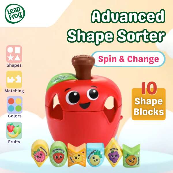 LeapFrog Spin & Change Apple Shape Sorter - Image 3