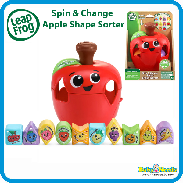 LeapFrog Spin & Change Apple Shape Sorter
