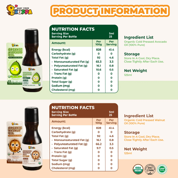 Hoppa Baby Food Powder/Walnut Oil/Avocado oil/Nutri Porridge - Image 8