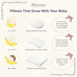 Autumnz Memory Foam Newborn/Baby Pillow (with Tencel Cover) - Image 6